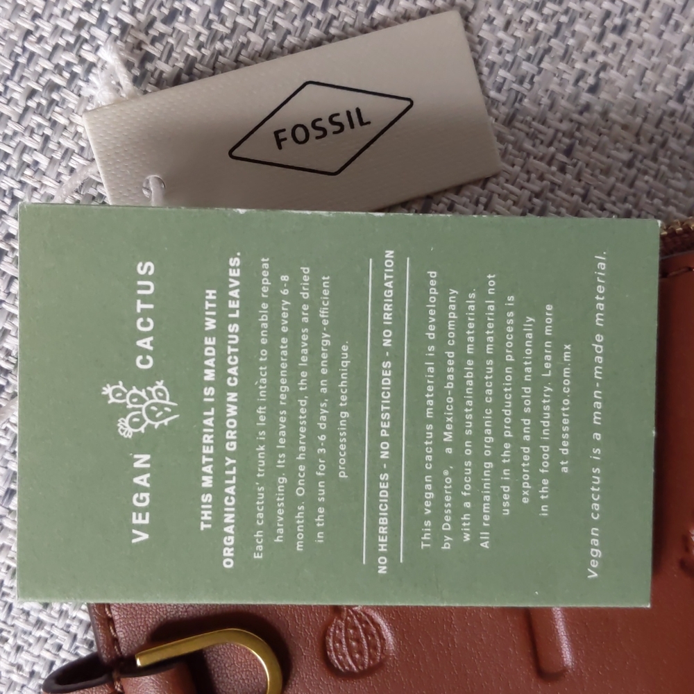 FOSSIL Vegan Cactus Slim Wallet - Picture 7 of 8